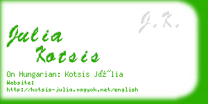 julia kotsis business card